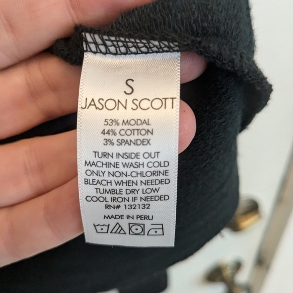 Jason Scott Cropped Sweatshirt Dark Navy - Picture 4 of 4